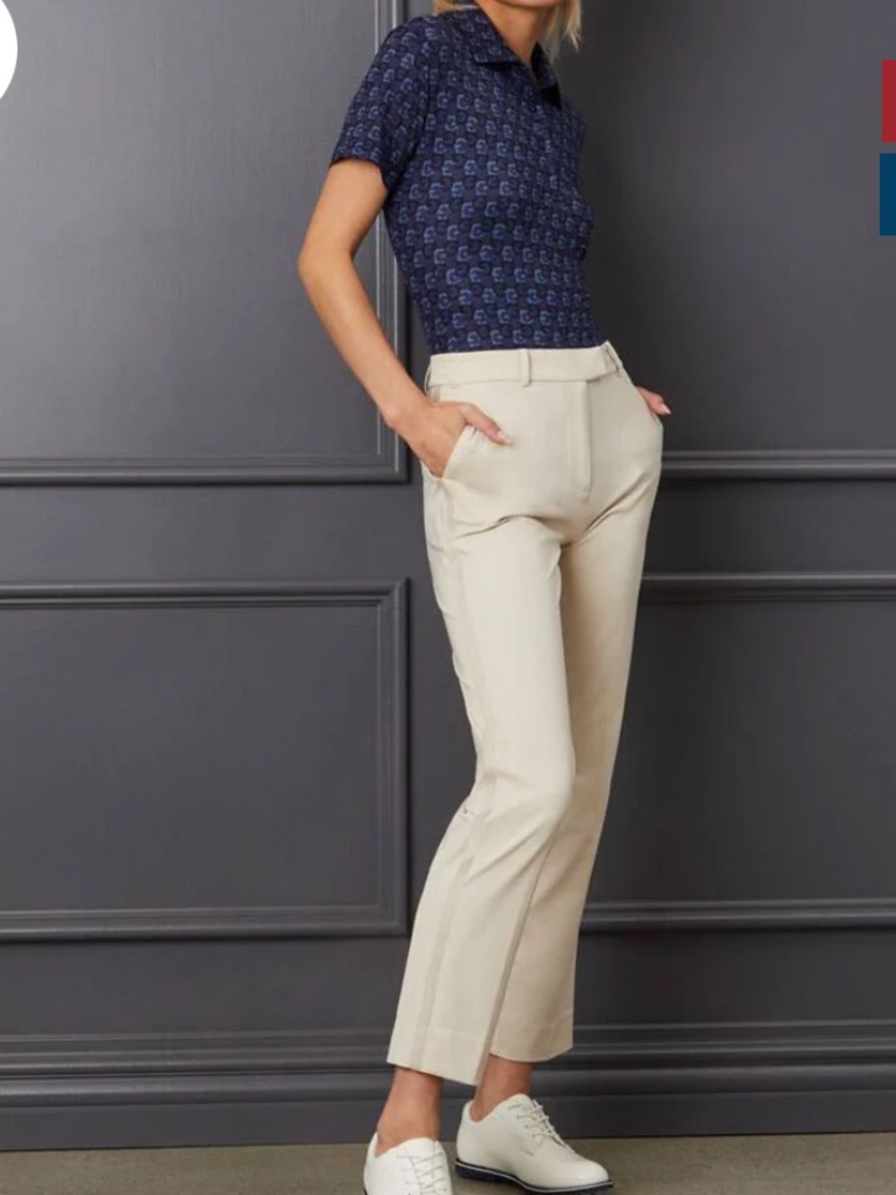 G/FORE Beige Straight-Leg Pants